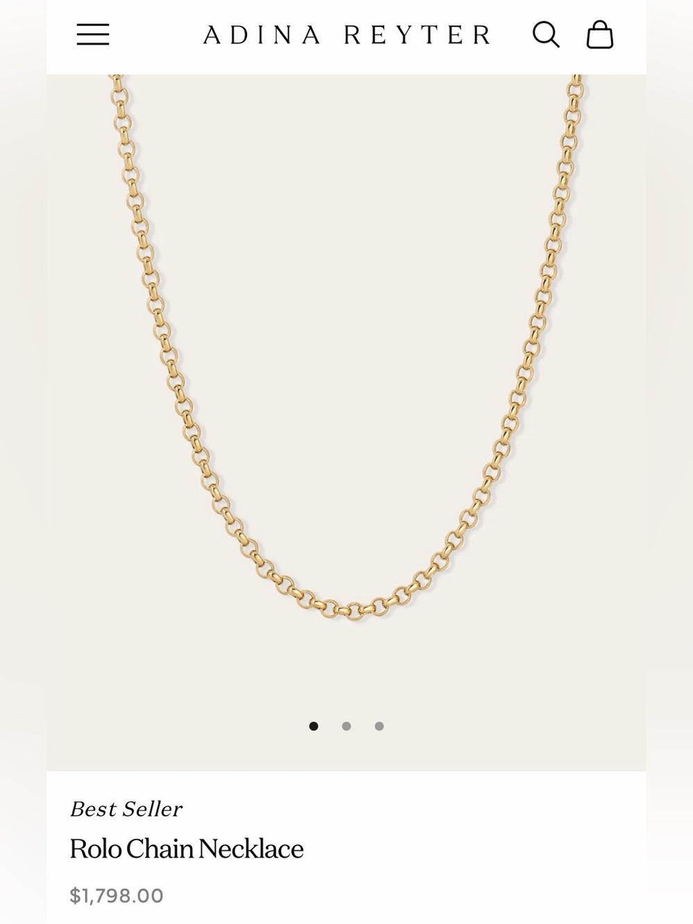Adina Reyter Rolo Chain Necklace - Picture 5 of 8